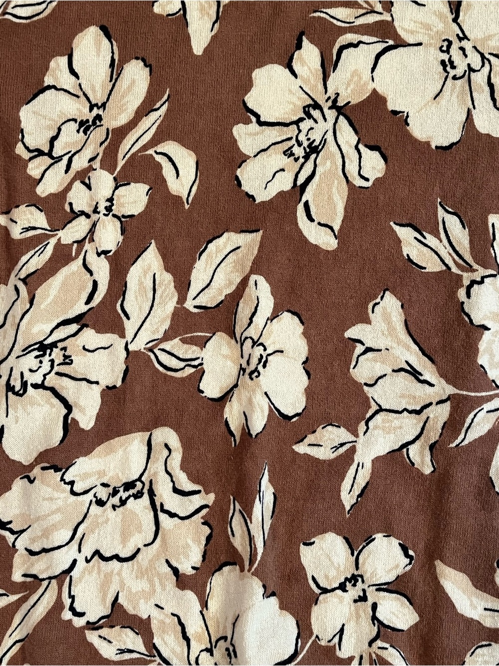 Cotton Ann Taylor Sweater Floral Size Small - Picture 9 of 10